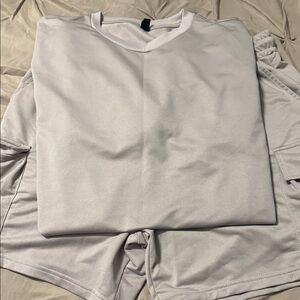 Men's Classic Gray Undershirt and Shorts Set